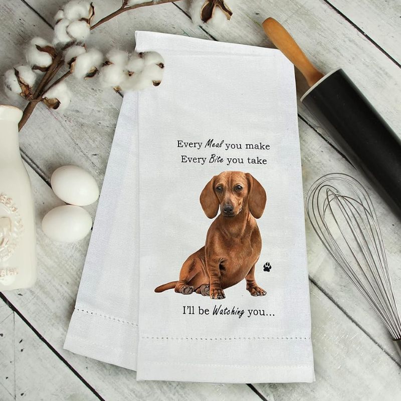 Red Dachshund Kitchen Towel